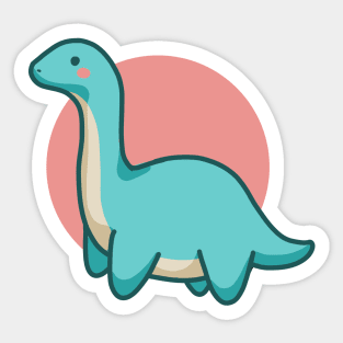 Cute Long Neck Dinosaurus, Brontosaurus, Brachiosaurus Sticker